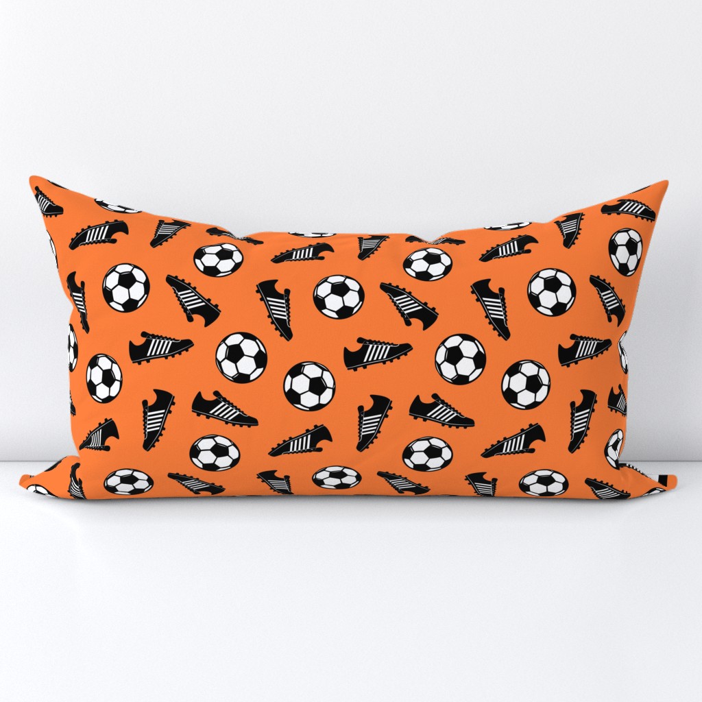 Soccer balls and cleats - orange - soccer gear - LAD19