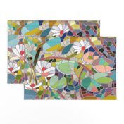 lily landscape abstract mosaic fat quarter