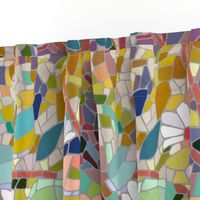 lily landscape abstract mosaic fat quarter