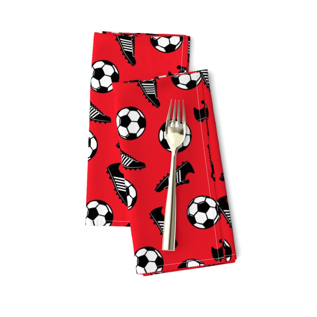 Soccer balls and cleats - red - soccer gear - LAD19