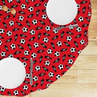 Soccer balls and cleats - red - soccer gear - LAD19