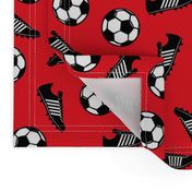 Soccer balls and cleats - red - soccer gear - LAD19