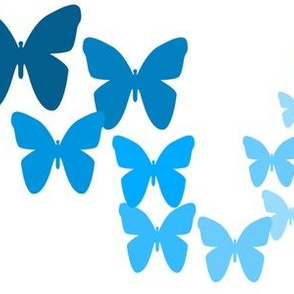 Blue Ombre Butterfly Wing
