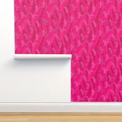 Seahorses Sing Small | White on Pink