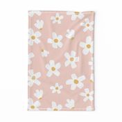 Medium // Daisy garden Pink and Mustard floral girls Pantone