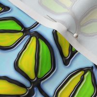 Stained Glass Spring Leaves