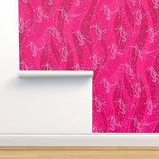 Seahorses Sing Jumbo | White on Pink