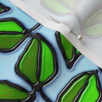 Stained Glass Summer Leaves