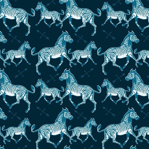 Galloping Blue Zebras