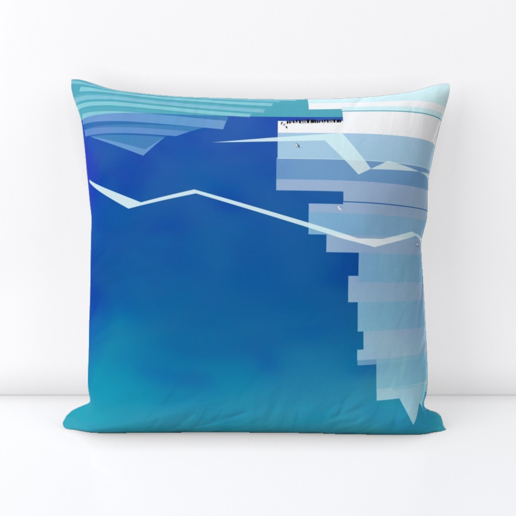 Icebergs Geometric Abstract Landscape Wall Hanging