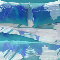 Icebergs Geometric Abstract Landscape Wall Hanging