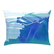 Icebergs Geometric Abstract Landscape Wall Hanging