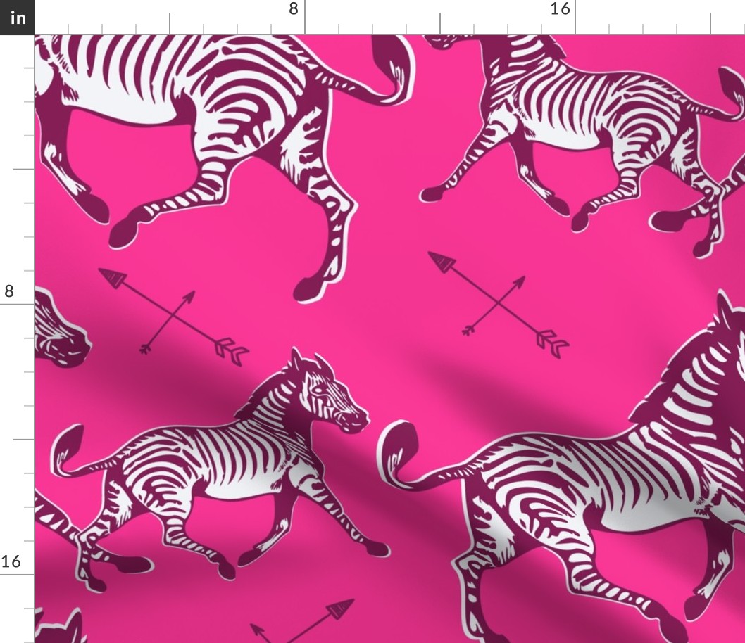 Galloping Pink Zebras 