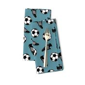 Soccer balls and cleats - slate - soccer gear - LAD19