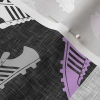 Soccer Patchwork - womens/girl soccer wholecloth in purple - sports - LAD19