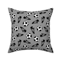 Soccer balls and cleats - grey - soccer gear - LAD19