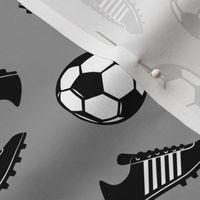 Soccer balls and cleats - grey - soccer gear - LAD19