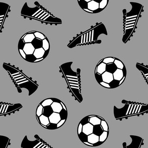 Soccer balls and cleats - grey - soccer gear - LAD19