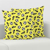 Soccer balls and cleats - yellow - soccer gear - LAD19