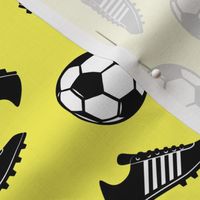 Soccer balls and cleats - yellow - soccer gear - LAD19