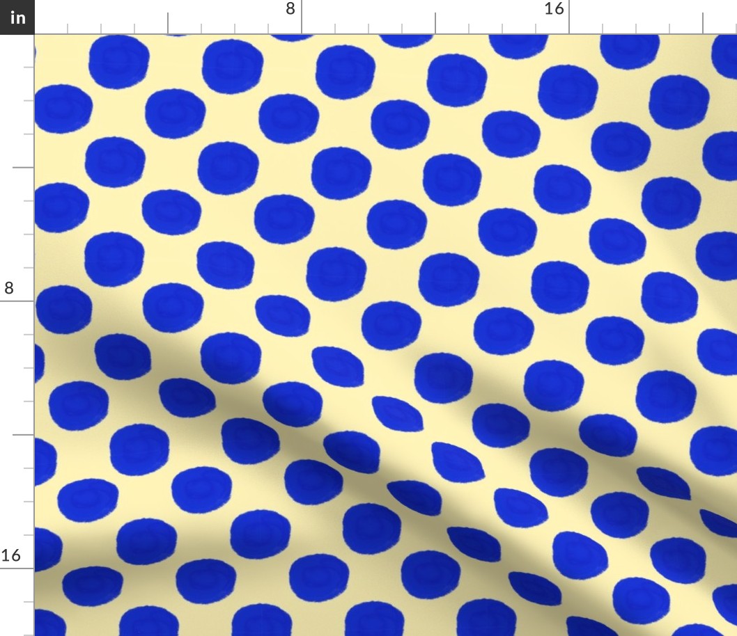 Blue Yellow Polka Dot