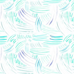 Aquamarine watercolor brush strokes ★ painted abstract turquoise design for modern home decor, bedding, nursery