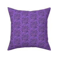 HCF1- Medium - Hurricane on a Checkered Field of Lilac, Lavender and Periwinkle Blue 