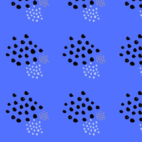 Tiny Dot Clusters on Blue