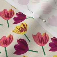 Tulip Fabric Artwork by Clarky Works