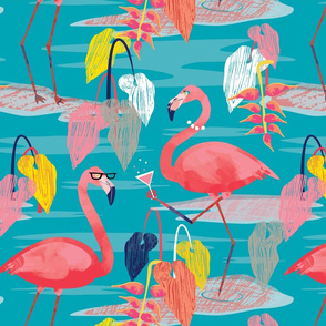 Tall Flamingos kitsch baby