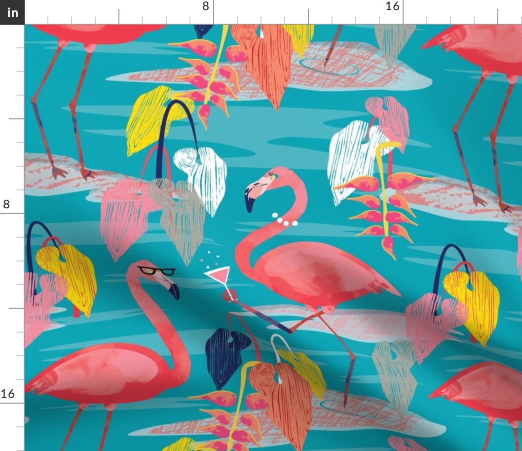 Tall Flamingos kitsch baby