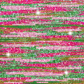 Lucky tropical  Glitter Strokes pinks greens St Patrick’s Day 