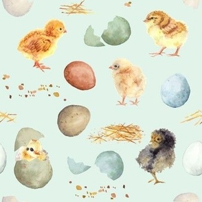 Easter Chicks // Hummingbird Blue