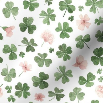 Clovers and Florals // White