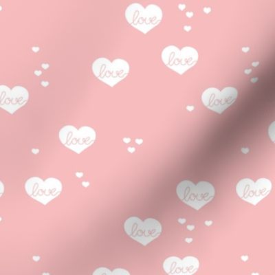 Little love & hearts valentine romance soft pink
