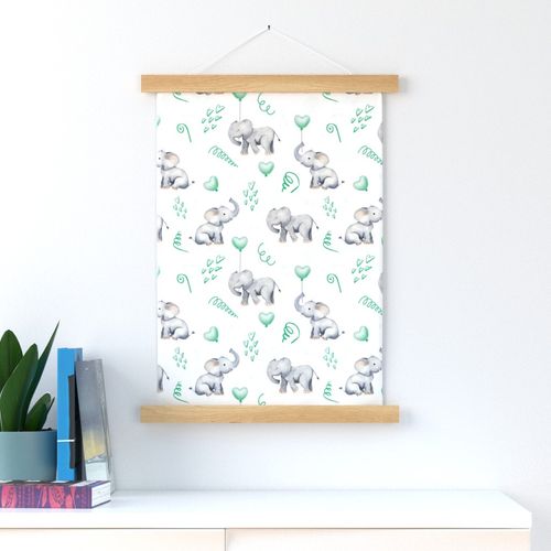 green balloon elephant - medium