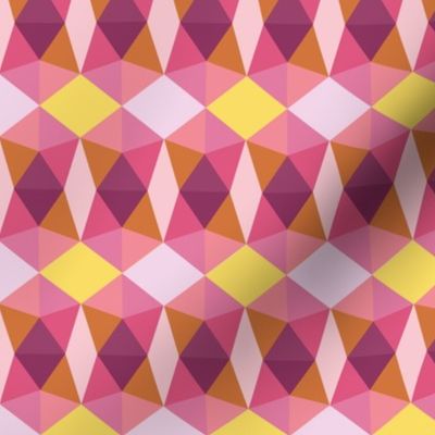 pentagons pink and yellow