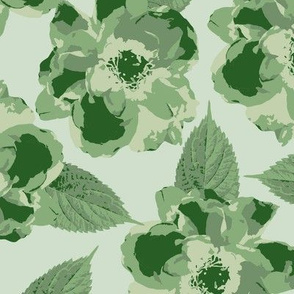 Floral Green Large