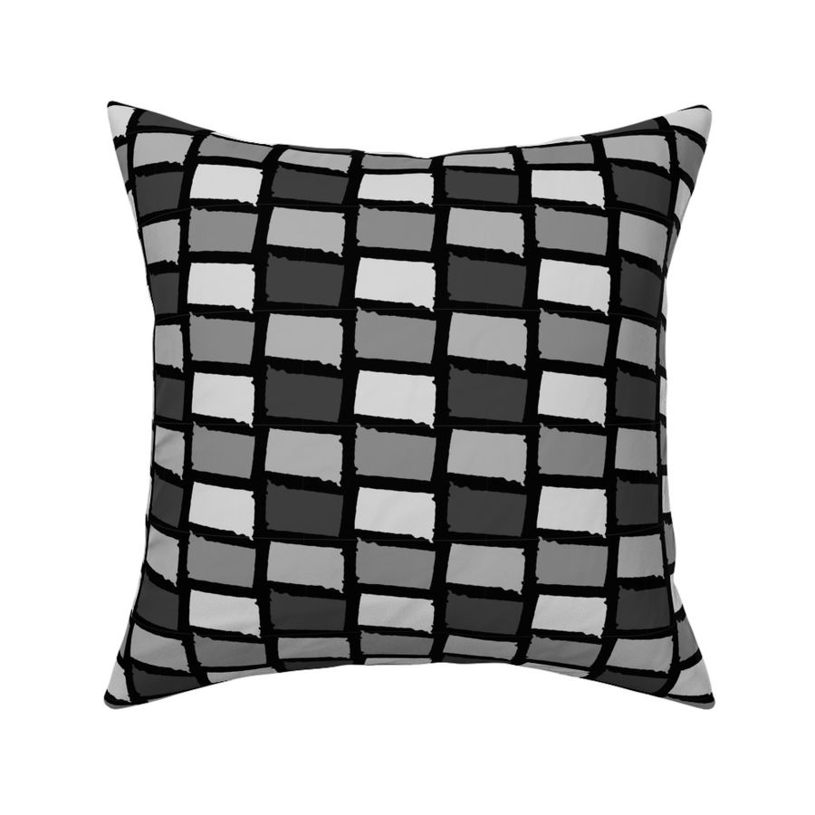 South Dakota State Shape Pattern Black and White