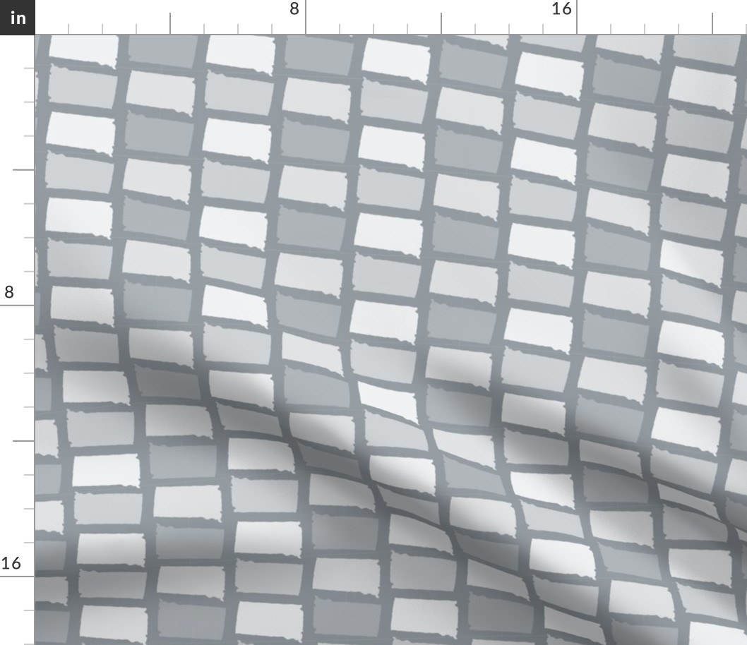 South Dakota State Shape Pattern Grey and White