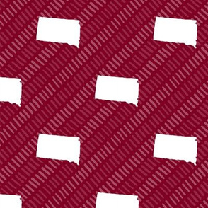 South Dakota State Shape Pattern Garnet and White Stripes