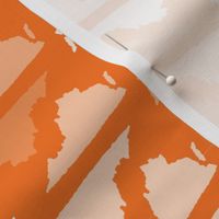 Virginia State Shape Pattern Orange and White
