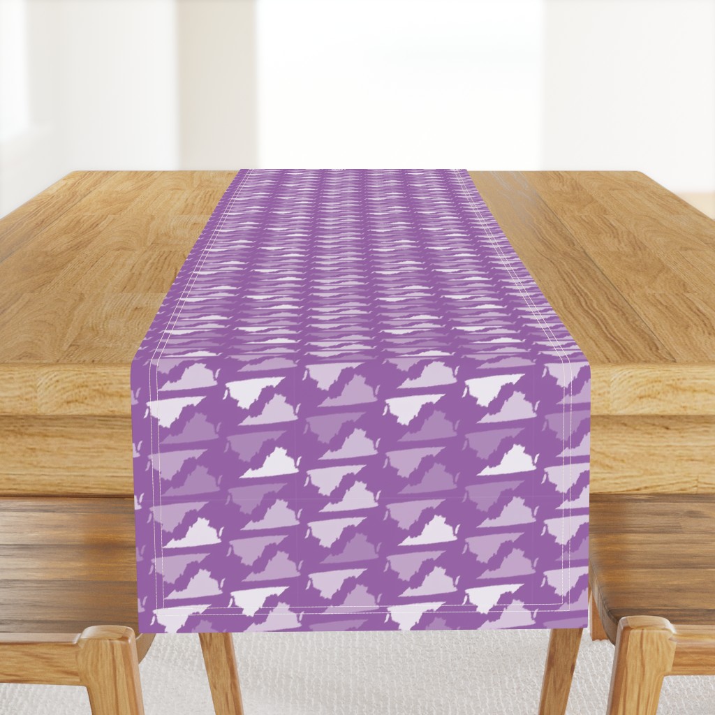 Virginia State Shape Pattern Purple and White