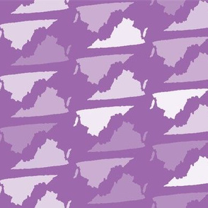 Virginia State Shape Pattern Purple and White