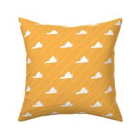 Virginia State Shape Pattern Yellow and White Stripes