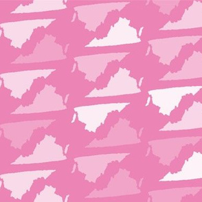 Virginia State Shape Pattern Pink and White