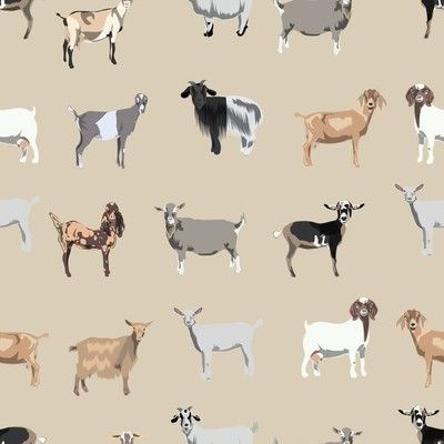 Goat Breeds Fabric, Wallpaper and Home Decor | Spoonflower