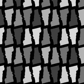 Vermont State Shape Pattern Black and White