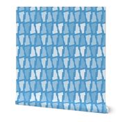 Vermont State Shape Pattern Light Blue and White