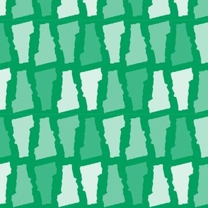 Vermont State Shape Pattern Green and White